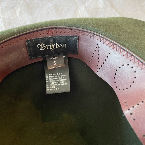 Brixton Forest Green Wool Hat - Size 7 Small (56 cm) fits small/medium - Picture 3 of 7
